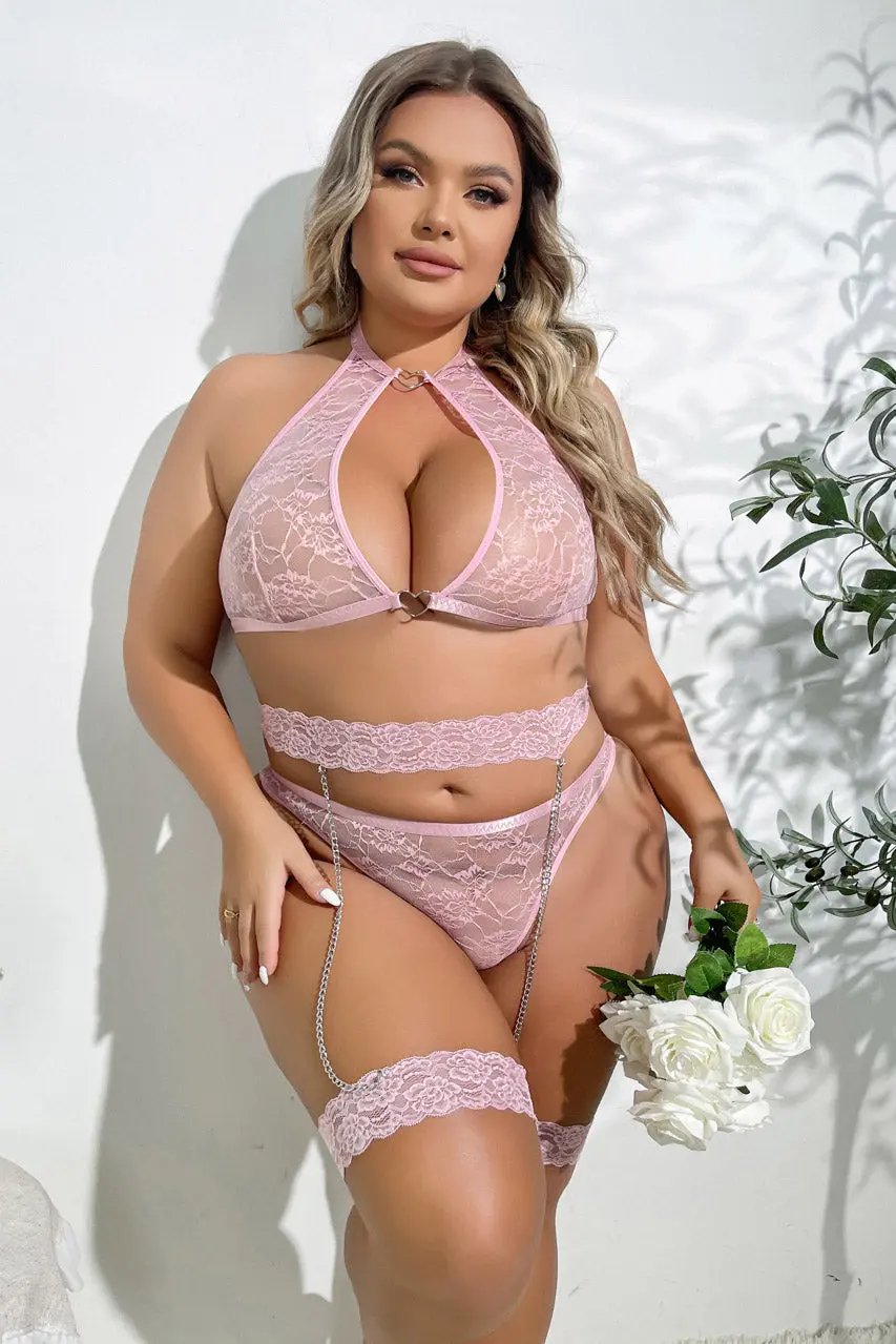 Plus Size Heartbreaker Bra Set 3wishes.com